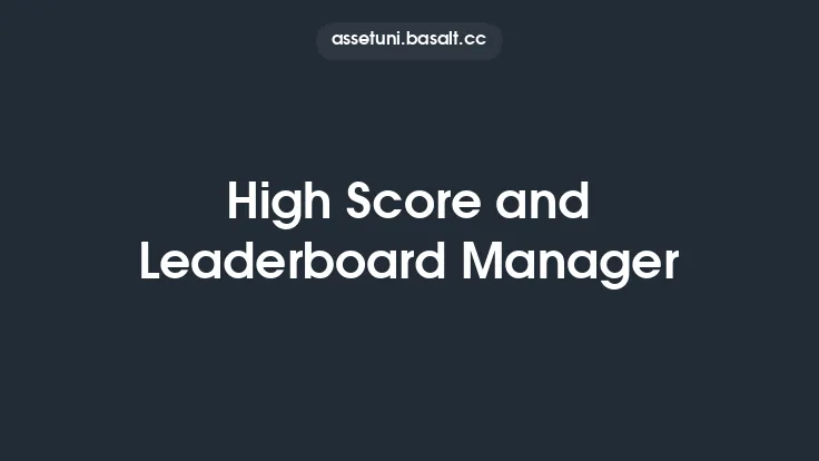 High Score and Leaderboard Manager Thumbnail