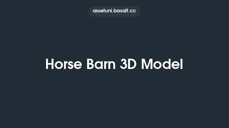 Horse Barn 3D Model Thumbnail