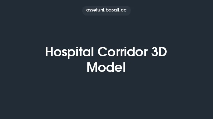 Hospital Corridor 3D Model Thumbnail