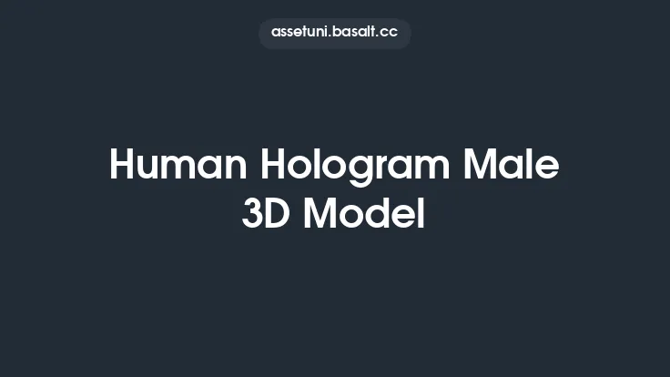 Human Hologram Male 3D Model Thumbnail