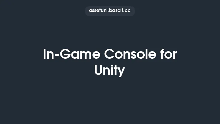In-Game Console for Unity Thumbnail