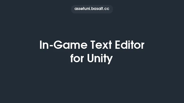 In-Game Text Editor for Unity Thumbnail