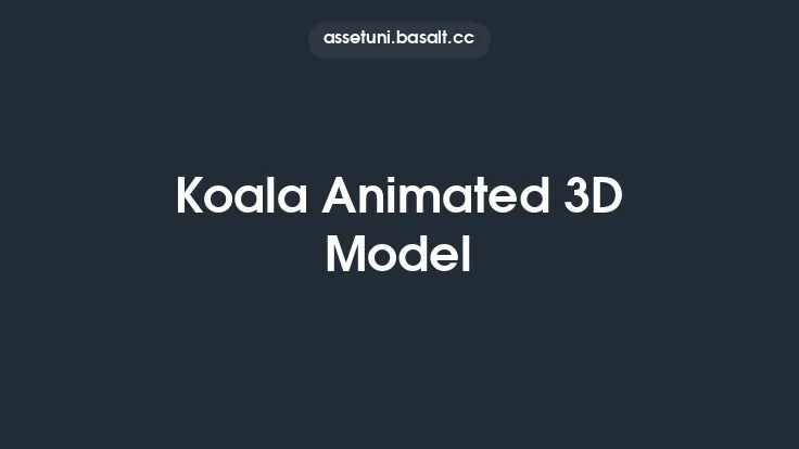 Koala Animated 3D Model Thumbnail