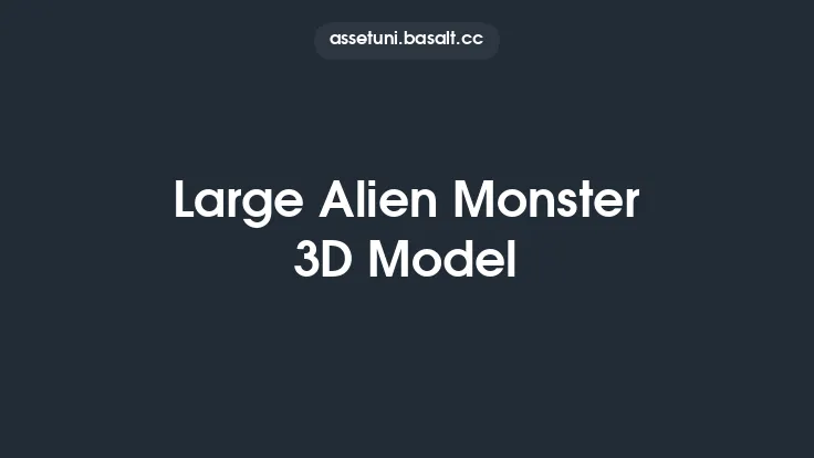 Large Alien Monster 3D Model Thumbnail