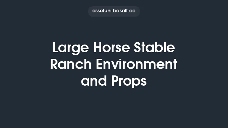 Large Horse Stable Ranch Environment and Props Thumbnail