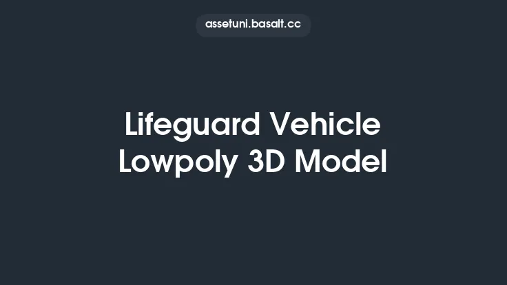 Lifeguard Vehicle Lowpoly 3D Model Thumbnail