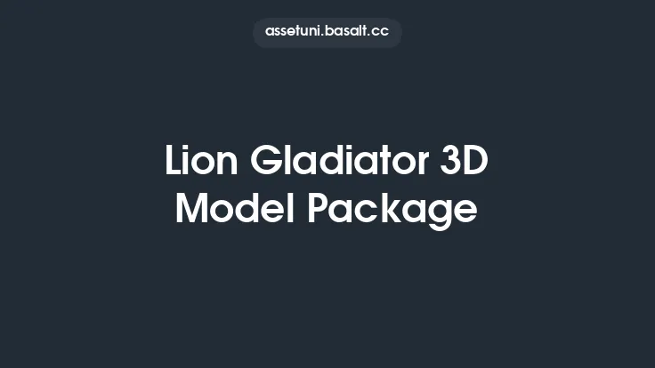 Lion Gladiator 3D Model Package Thumbnail