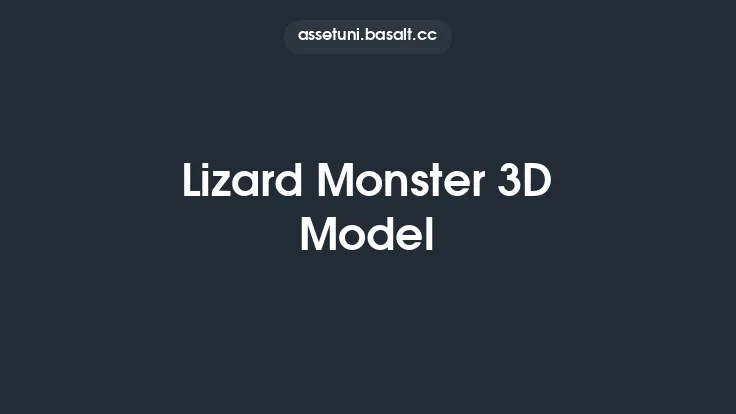 Lizard Monster 3D Model Thumbnail