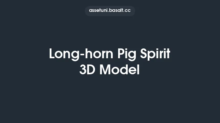 Long-horn Pig Spirit 3D Model Thumbnail