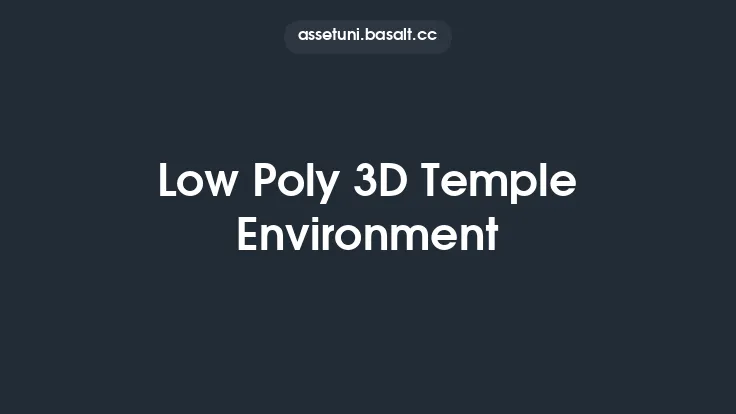 Low Poly 3D Temple Environment Thumbnail
