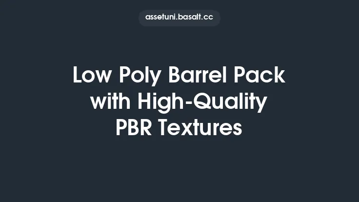 Low Poly Barrel Pack with High-Quality PBR Textures Thumbnail