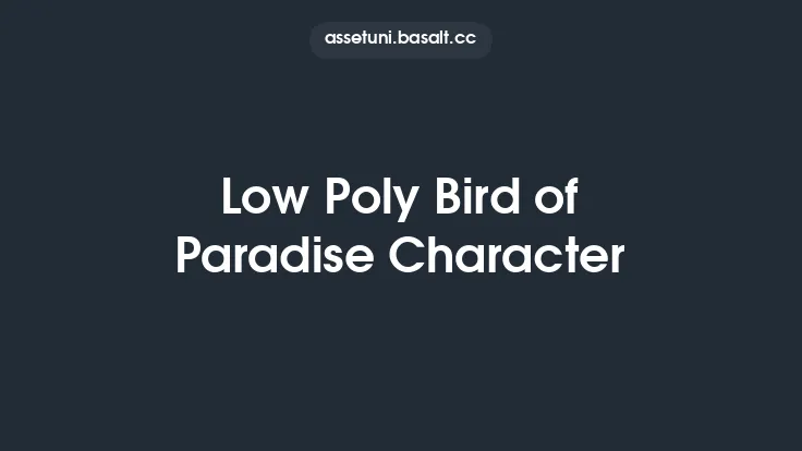 Low Poly Bird of Paradise Character Thumbnail