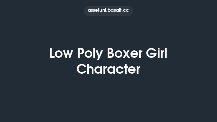 Low Poly Boxer Girl Character Thumbnail