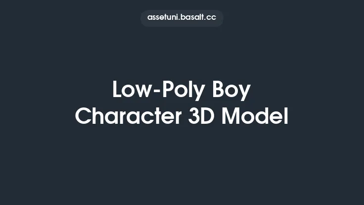 Low-Poly Boy Character 3D Model Thumbnail