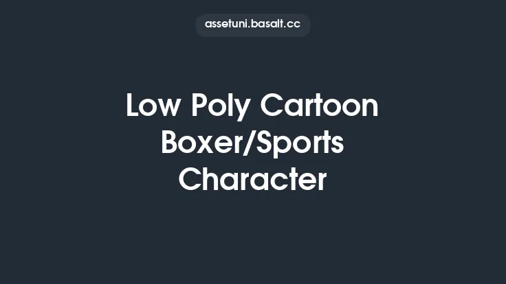 Low Poly Cartoon Boxer/Sports Character Thumbnail