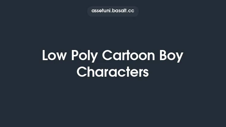 Low Poly Cartoon Boy Characters Thumbnail