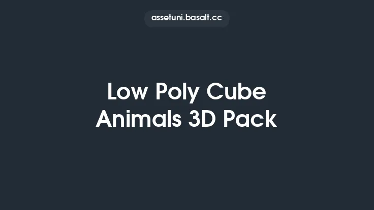 Low Poly Cube Animals 3D Pack Thumbnail