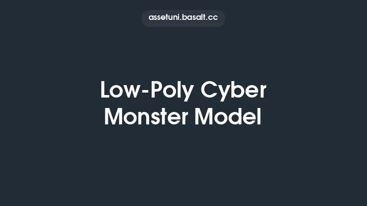 Low-Poly Cyber Monster Model Thumbnail