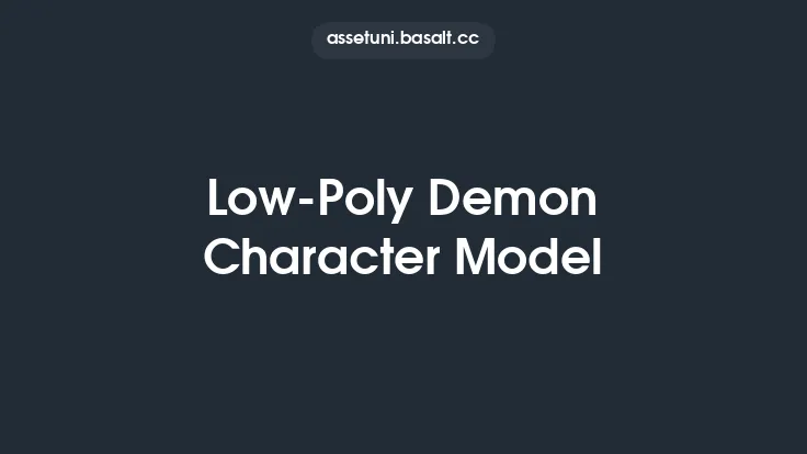 Low-Poly Demon Character Model Thumbnail