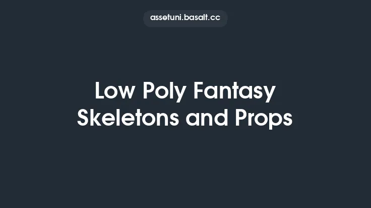 Low Poly Fantasy Skeletons and Props Thumbnail