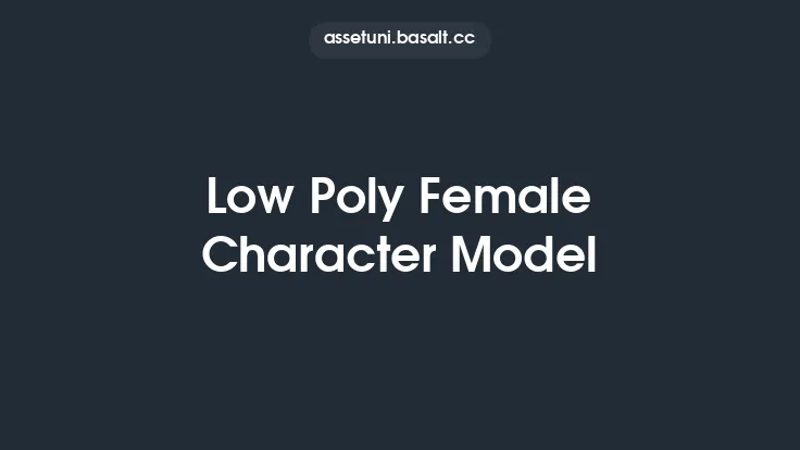 Low Poly Female Character Model Thumbnail
