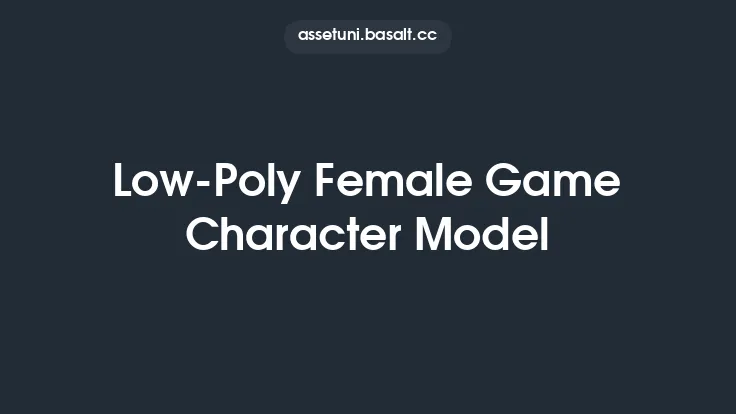 Low-Poly Female Game Character Model Thumbnail