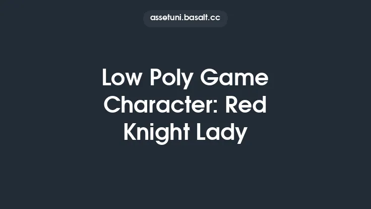 Low Poly Game Character: Red Knight Lady Thumbnail