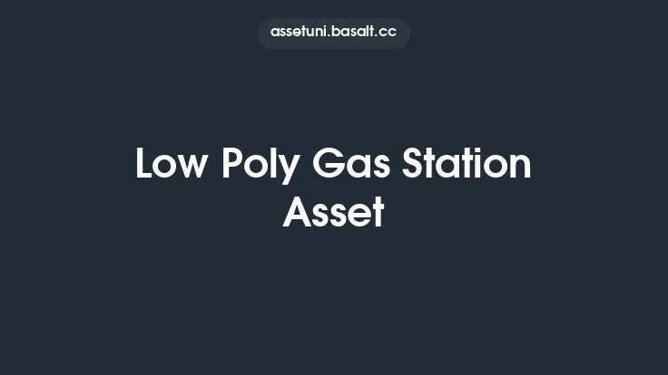 Low Poly Gas Station Asset Thumbnail