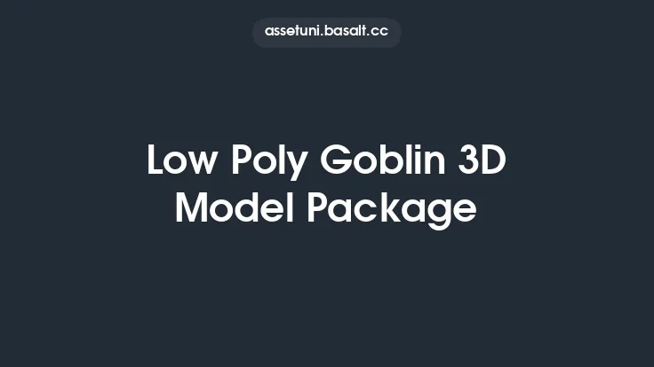Low Poly Goblin 3D Model Package Thumbnail
