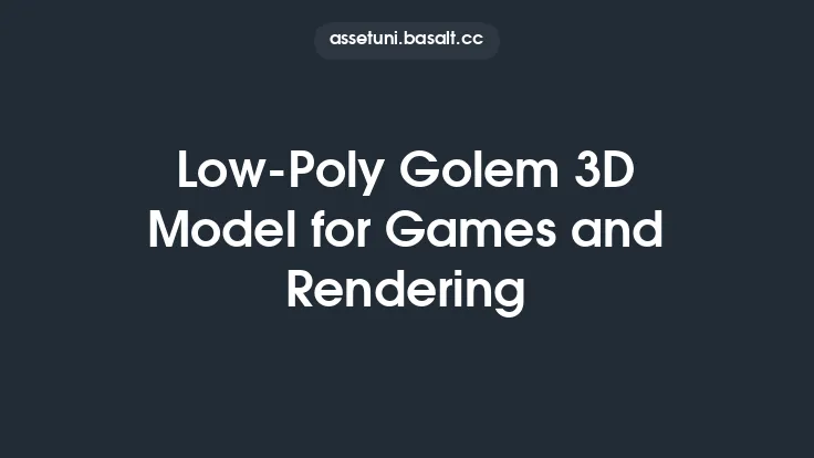 Low-Poly Golem 3D Model for Games and Rendering Thumbnail