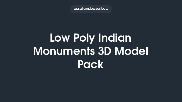 Low Poly Indian Monuments 3D Model Pack Thumbnail
