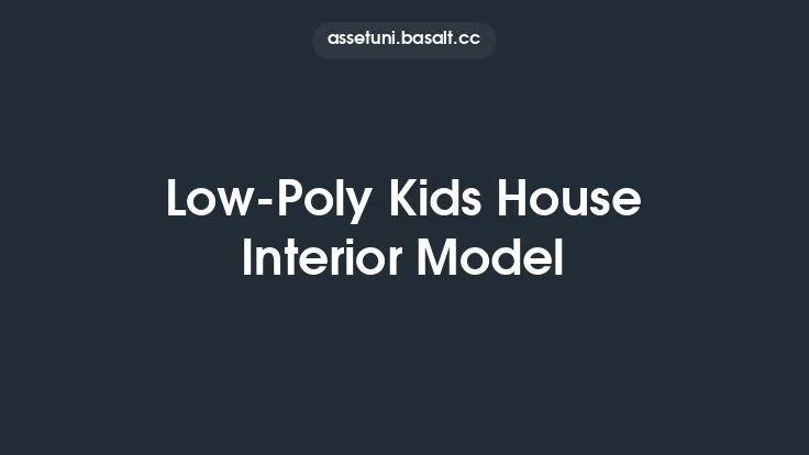 Low-Poly Kids House Interior Model Thumbnail