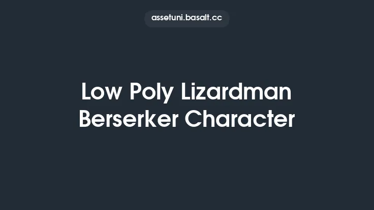 Low Poly Lizardman Berserker Character Thumbnail