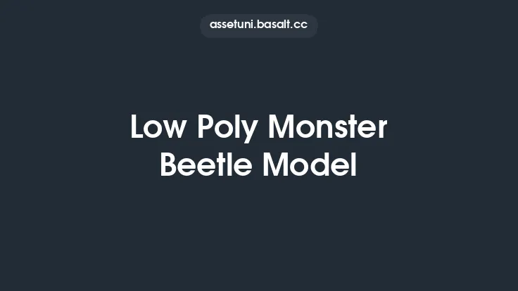 Low Poly Monster Beetle Model Thumbnail