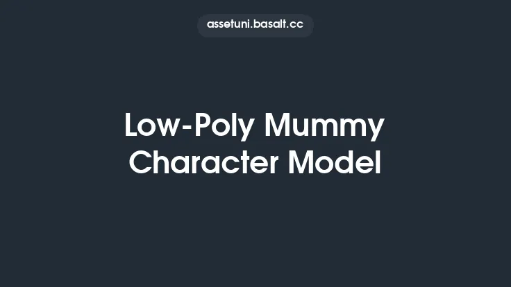 Low-Poly Mummy Character Model Thumbnail