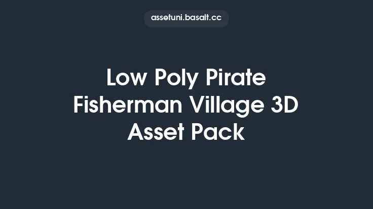 Low Poly Pirate Fisherman Village 3D Asset Pack Thumbnail