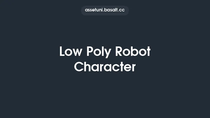 Low Poly Robot Character Thumbnail