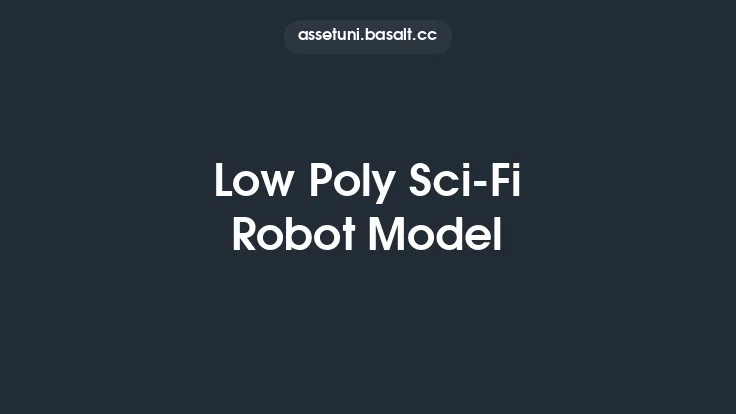 Low Poly Sci-Fi Robot Model Thumbnail