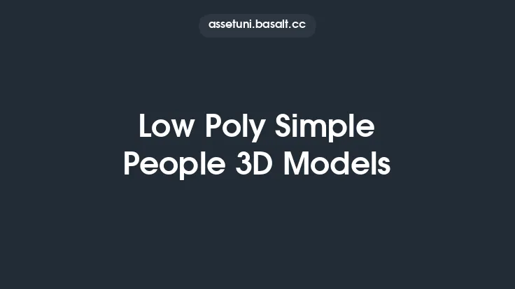 Low Poly Simple People 3D Models Thumbnail