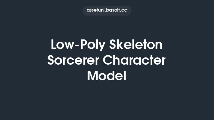 Low-Poly Skeleton Sorcerer Character Model Thumbnail
