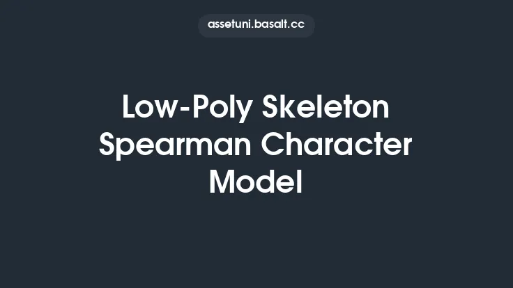 Low-Poly Skeleton Spearman Character Model Thumbnail