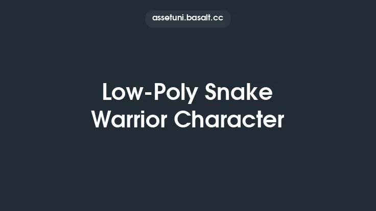 Low-Poly Snake Warrior Character Thumbnail