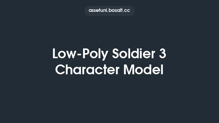 Low-Poly Soldier 3 Character Model Thumbnail