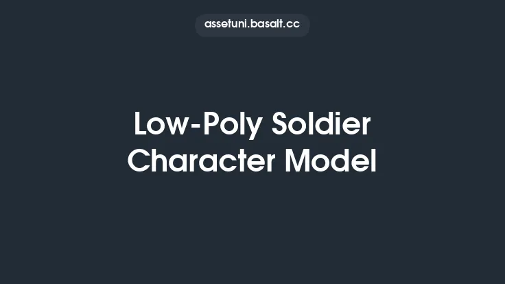 Low-Poly Soldier Character Model Thumbnail