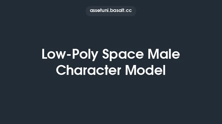 Low-Poly Space Male Character Model Thumbnail