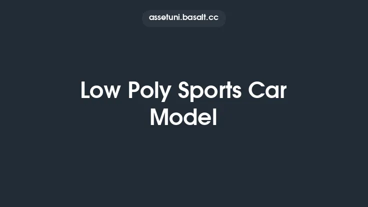 Low Poly Sports Car Model Thumbnail