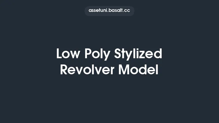 Low Poly Stylized Revolver Model Thumbnail