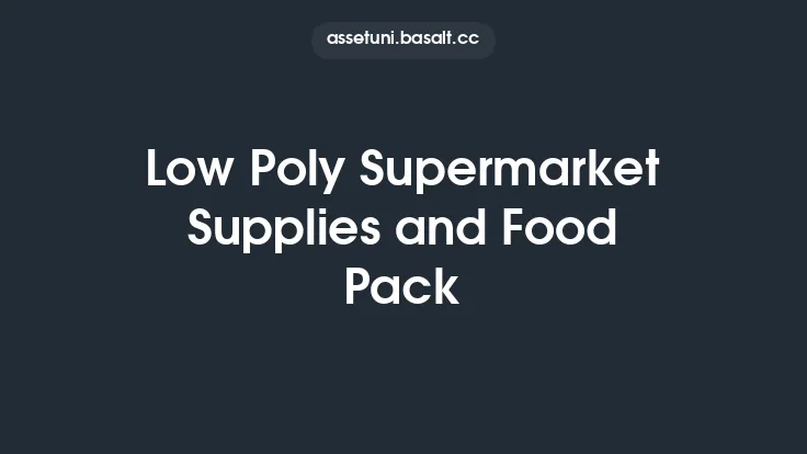 Low Poly Supermarket Supplies and Food Pack Thumbnail