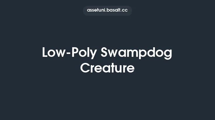 Low-Poly Swampdog Creature Thumbnail