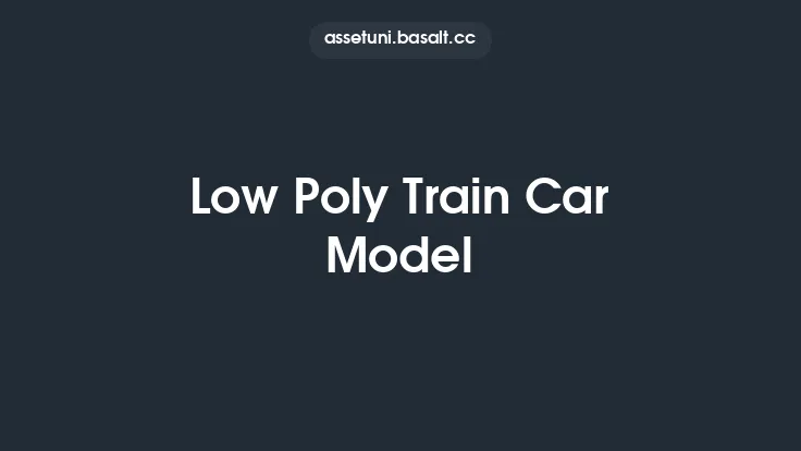 Low Poly Train Car Model Thumbnail